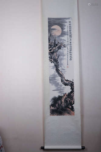 Chinese School, Ink And Color Scroll Painting