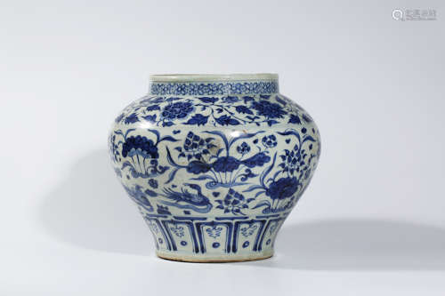 A Blue White Porcelain Jar