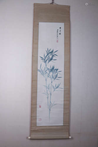 Chinese School, Ink And Color Scroll Painting