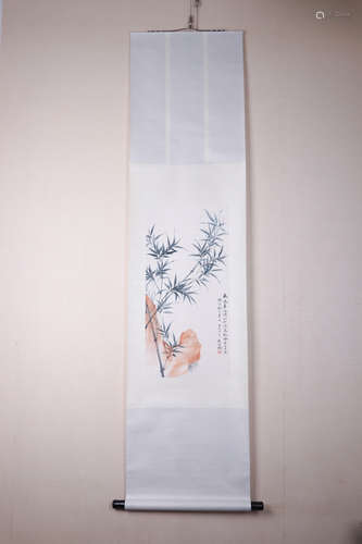 Chinese School, Ink And Color Scroll Painting