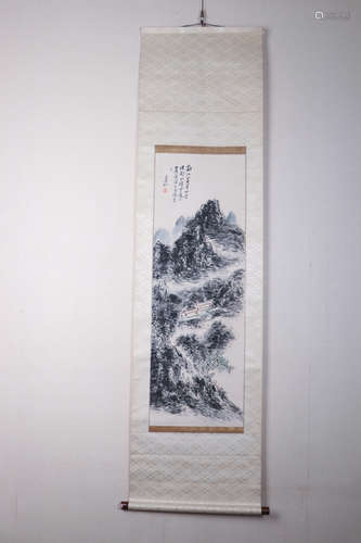 Chinese School, Ink And Color Scroll Painting