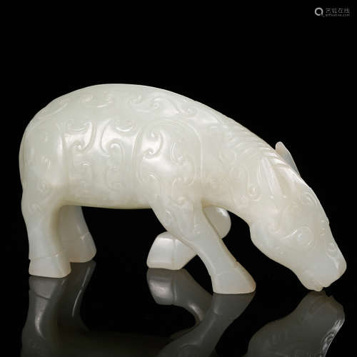 White Jade Carved Horse