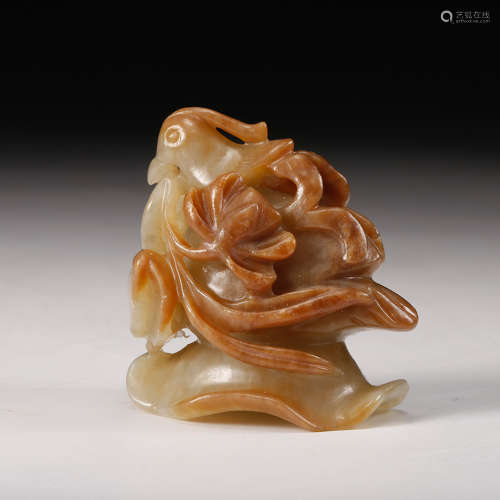 A Chinese Celadon Jade Finial