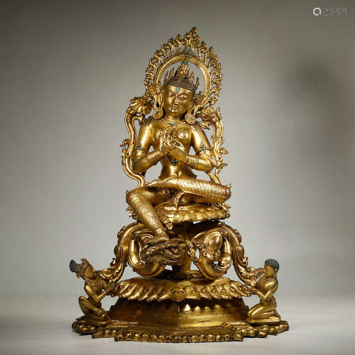 Gilt Bronze Seated Shakyamuni
