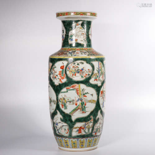 A Famille Rose Porcelain Vase, Marked