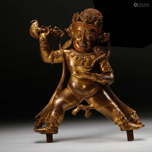 Gilt Bronze Figure Of Vajrapani