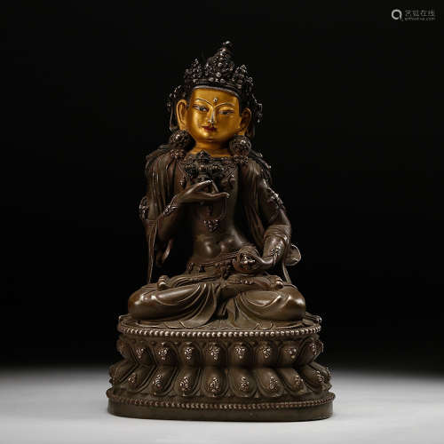 A Silver Figure Of Seated Buddha