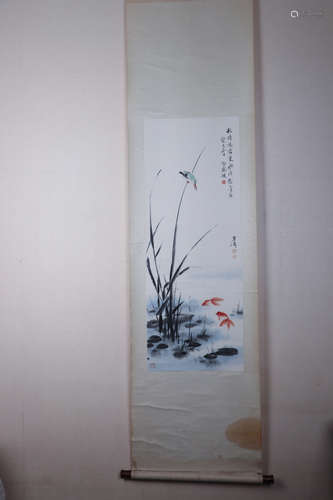 Chinese School, Ink And Color Scroll Painting