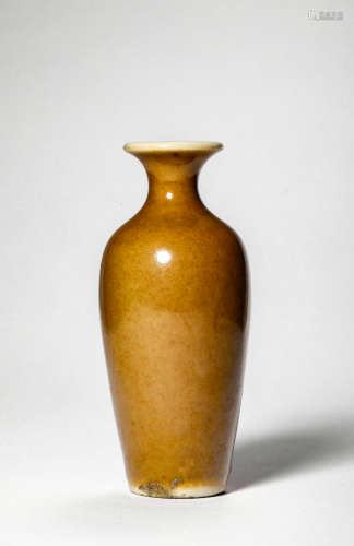 A Soy Glazed Guanyin Porcelain Vase