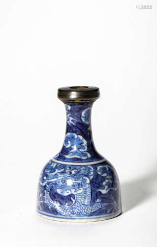 A Blue White Porcelain Vase, Qing Dynasty