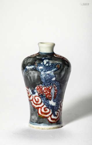 A Blue White Iron Red Underglazed Vase