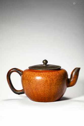 Spotted Glazed Yixing Zisha Tea Pot