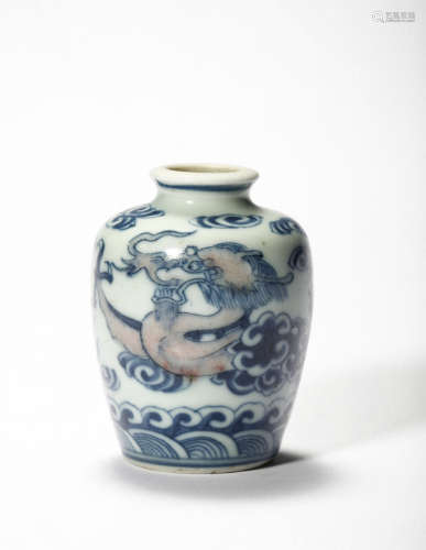 A Blue White Porcelain Vase, Qing Dynasty