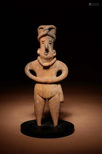 A Colima Terracotta Standing Figure Height 7 1/4