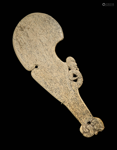 A Maori Whalebone Club (Patu) Height 15 x width 6