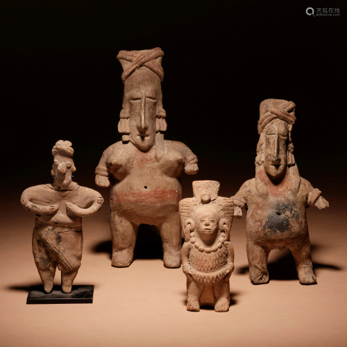 A Group of Four Pre-Columbian Terracotta Standing