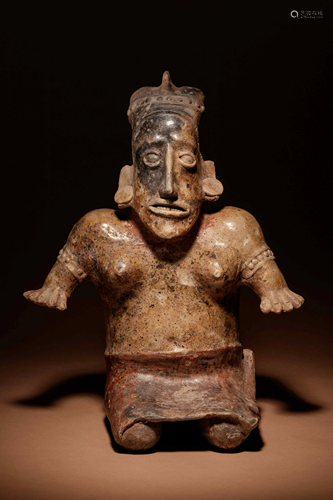 A Jalisco Terracotta Female Figure Height 18 1/2