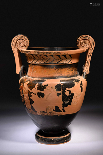 A Volute Krater with Attic Red-Figured Fragments Height