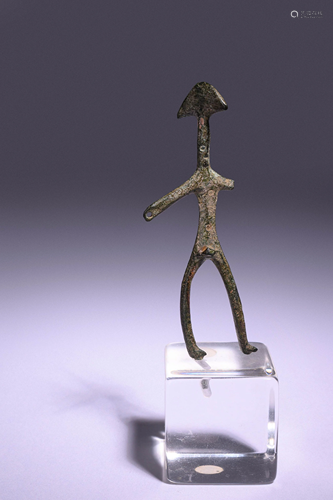 An Etruscan Bronze Warrior Height 3 inches.