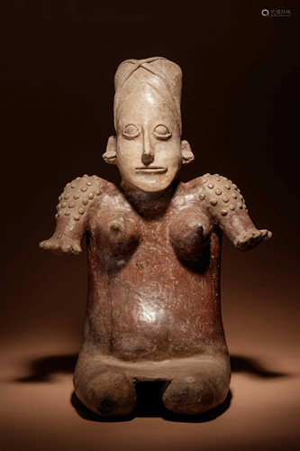 A Jalisco Terracotta Female Figure Height 21 1/2