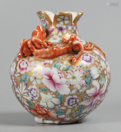 Chinese pomegranate form water pot, possibly Republican