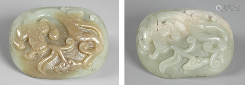 2 Chinese jade carvings