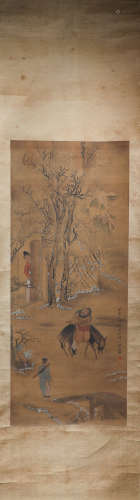 Chinese ink painting (Wang Su) silk vertical scroll中國水墨畫...
