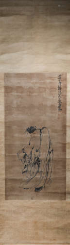 Chinese ink painting (Huang Shen) paper vertical scroll中國水...