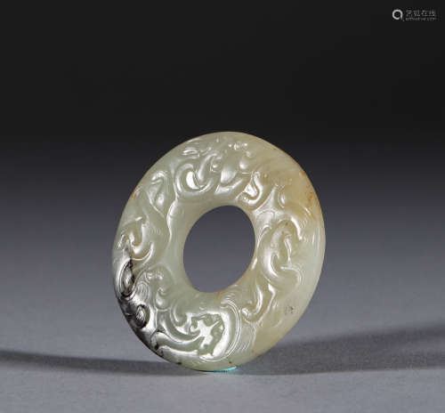 Hetian jade dragon pattern in Han Dynasty漢代和田玉龍紋珮