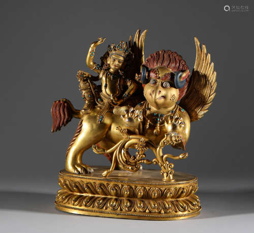 Bronze gilding and auspicious Dapeng golden winged bird in M...