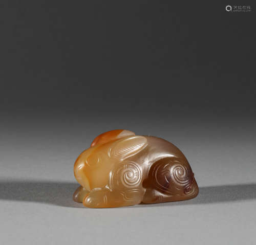 Shang and Zhou agate rabbit商周瑪瑙兔