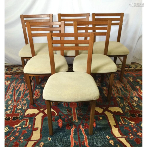 Set of 6 Danish Modern Teak Dining Chairs by D-Scan