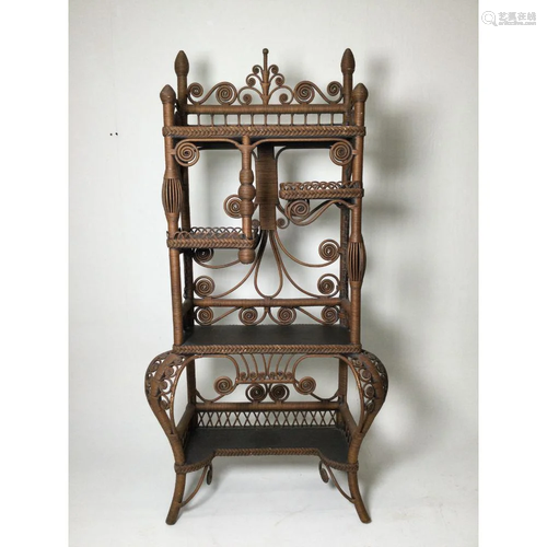 Victorian Wicker Etagere