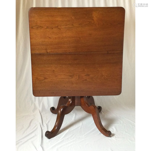 English Mahogany Flip Top Breakfast Table