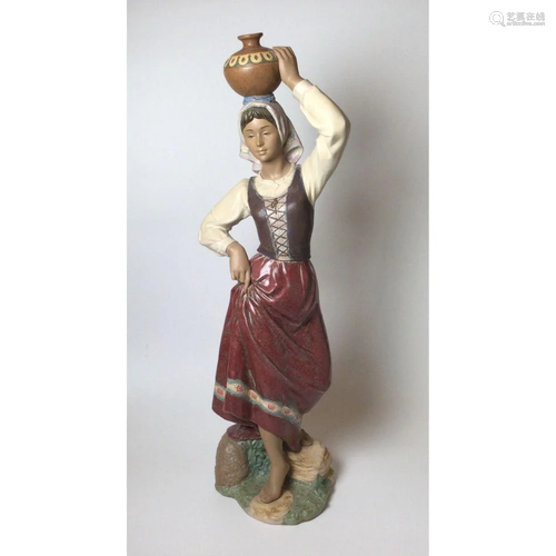 Large Lladro Terracotta Porcelain Figurine