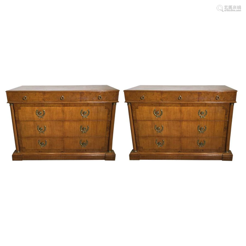 Pair Hollywood Regency Matching Chests