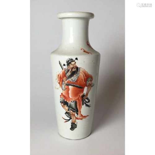 Chinese Famille Verte Decorated Porcelain Painted