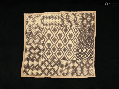 A Kuba Cut-Pile Embroidery Fabric