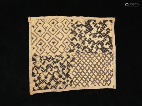 A Kuba Cut-Pile Embroidery Fabric