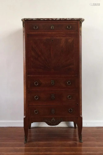 Secretaire in rosewood veneer