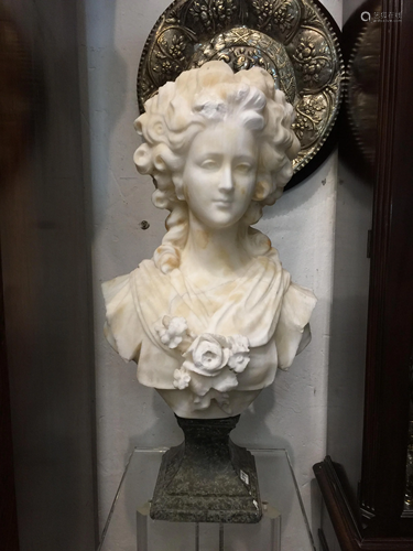 Alabaster bust.