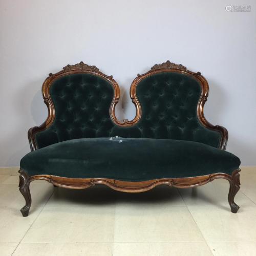 Victorian two-seater sofa