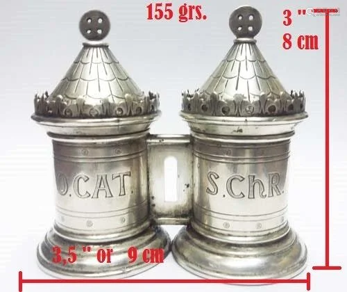 Silver Holy oils Chrismatory crismatorio O. CAT S. CHR