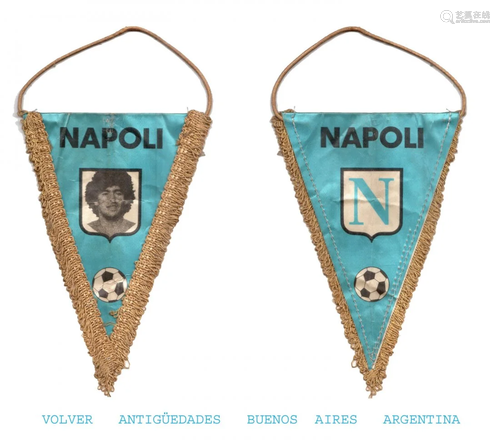 RARE Maradona Napoli pennant