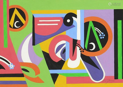 After Albert Gleizes - Abstract composition gouache on