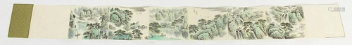 Chinese folding book hand painted with six river