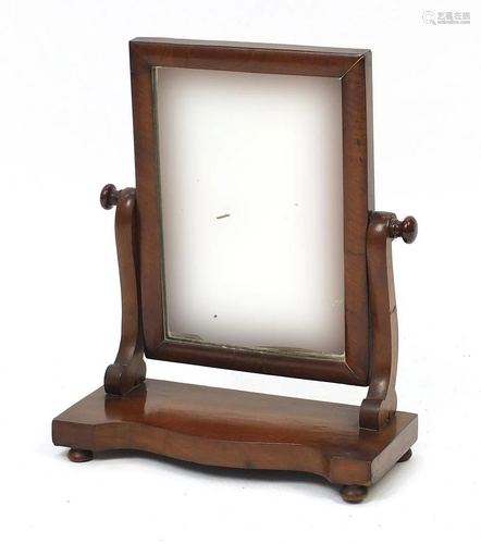 Victorian mahogany swing mirror, 48cm high