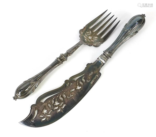 Elkington & Co, Victorian silver plated fish servers,