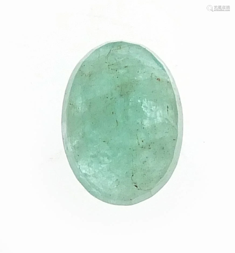 Green emerald panna gemstone with certificate 1.68