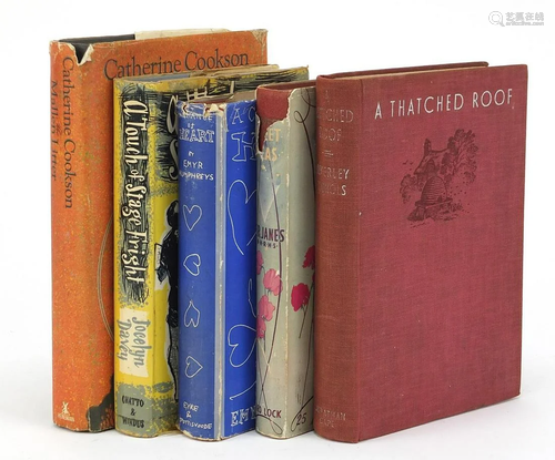 Five hardback books, four with dust jackets comprising